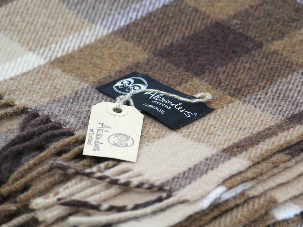 Traditional Weight Woollen Blanket - Timber Plaid