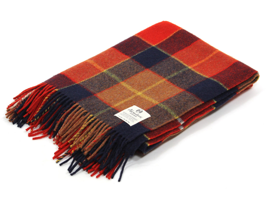 Traditional Weight Woollen Blanket - Sienna Plaid